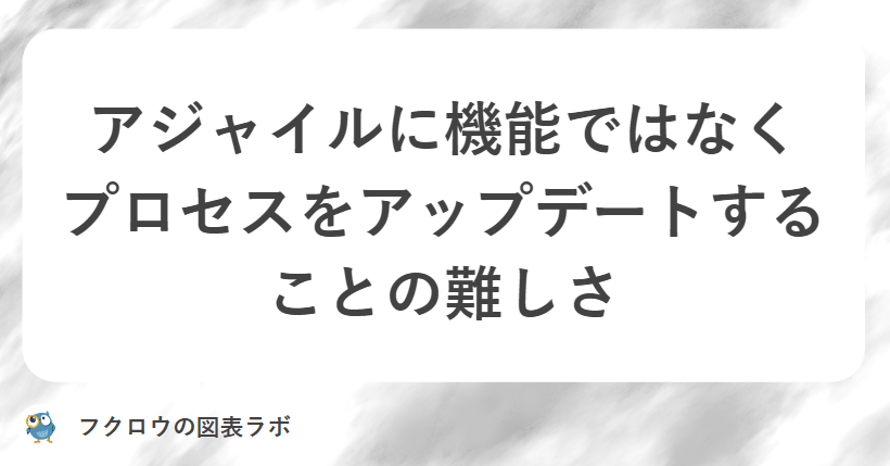 アジャイルに機能ではなくプロセスをアップデートすることの難しさ